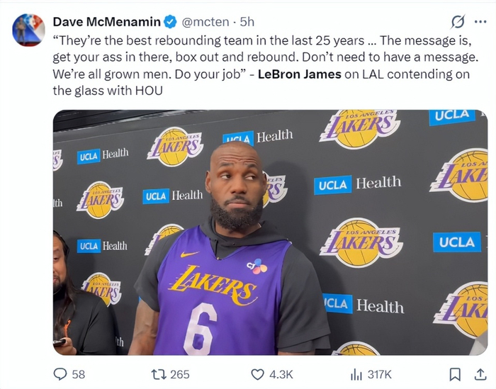 文霍斯特言论未动摇詹姆斯季后赛备战决心